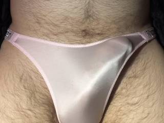 Hard cock in soft VS satin