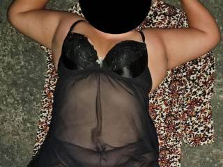 Wife posing outside