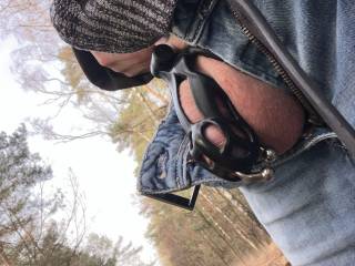 Horny on a hiking trail