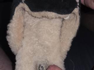 I measured the label of the slipper to show how tiny my dick is
