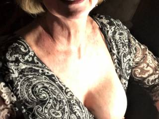 My wife still has a playful side. Sorry for the over exposure but she seemed to enjoy showing off her big breast the other day so I wanted to share it. I hope you enjoy it as much as I did.