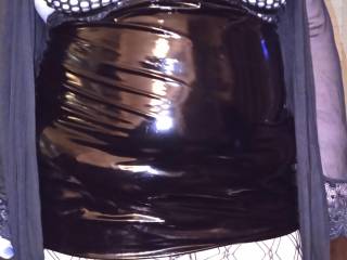 Front side on the lingerie. Faux leather !