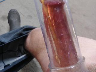 Pumping up my dick