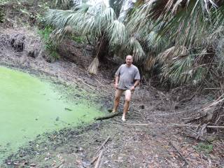 i saw this green mud pool have to get in it