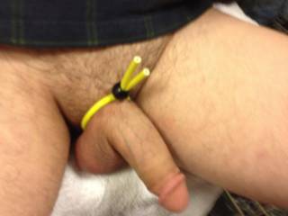 Trying out a cock ring on my softy