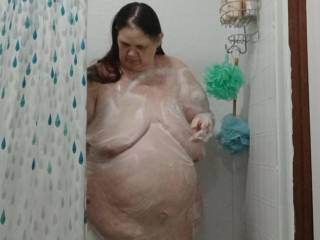 Soaped up from head to toes and then some 😉😘 thought maybe you\'d like to see