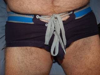 Showing off my blue undies. Want to untie me?