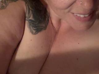 My Ginger MILF is all smiles showing off her tits