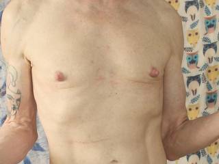 Touch my tits and i would play with you till you cum.