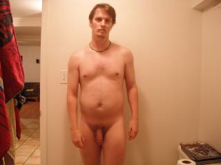 before shower naked