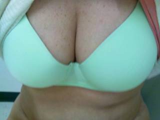 nice breast babe better without the bra love to see you nipples x