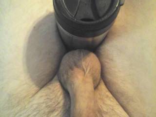 Having coffee nude semi erect, would you join me?