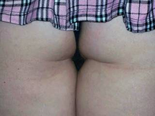 Ms.A smelly amd tasty panties, peeking out