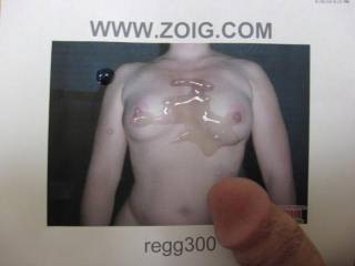 Some cum for regg300 and her sexy nipple rings! Anyone else wants some cum send me a msg.