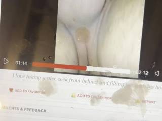Lovebigtits123 wanted me to do another tribute for her so I covered her with some cum again!!