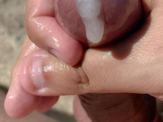 Hot cum on a lonely beach