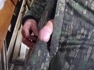 He decided he wanted to come out and play for a few minutes and let off of lovely ladies get a good look at his hardness! So just how many love you ladies out there would love to touch stroke suck sit on top of and get pounded by him?