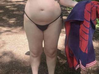 Dared to go to the beach in this micro bikini. It was sooo embarrassing