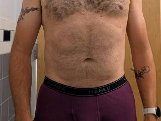 Just standing in my undies.