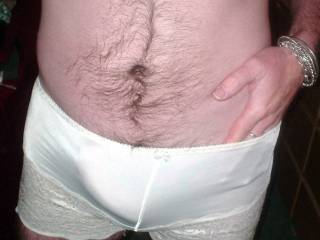 Tight white panties