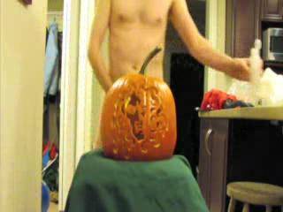 Pumpkins aren\'t just for carving! 
Anyone have a real mouth that could suck my cock? ;)