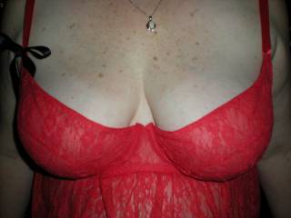 My Wife lovely breast and Cleavage