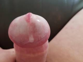 Nice dribble of precum on the tip of my cock, anyone like to lick it off?