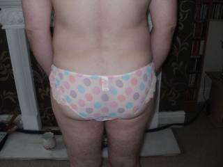 my arse in polka dot panties