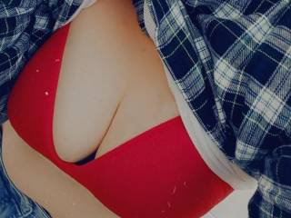 Sexy red bra