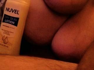 Big tits and lotion.