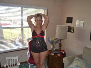 A friend bought me a new outfit. Let me know what think about it. Candi