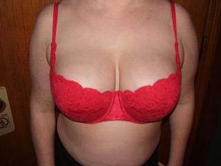 Sexy red bra