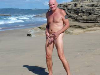 nude on wilderness beach