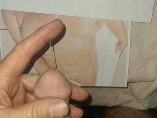 Nice sticky string of precum thanks to Ms UpNorthCoupel