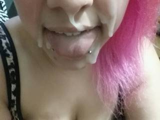 Was so horny for my Hubby\'s cock and cum I devoured him until he painted my face with a nice big load of cum just for me mmm ;)