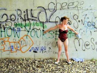 I\'m only doing as I\'m told. The wall says SHOW YOURSELF....is that OK with you?