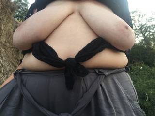 Nicely framed big tits