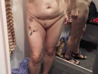 Sally is naked in her local Primark. I just realised just how wonderful Sally\'s tattoos are!