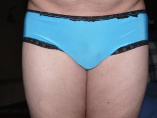 my blue panties with the puckered backside (take my word for it!)