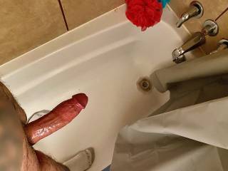 Thought my cock was looking rock hard before my shower. I need a tight hole to sink this hard on. Ideas?