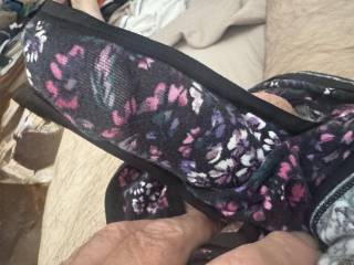Figured out what that pocket in panties is for. It’s another cum pocket! I jerk a load there or on the ass floss of random panties. Then I watch & see her put on the winning pair knowing its on her warm pussy & ass all day, giving me a raging hard on