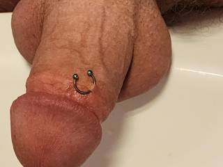 Trimmed and then took photos with piercing