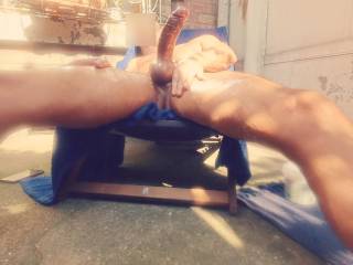 Masturbating in my court yard