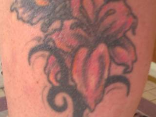 just a pic of one of my tattoo on my leg