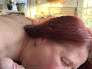 Taking care of my hubbies cock on his birthday