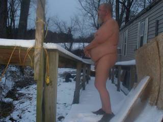 Just looking at the snow. It was cold out. Can you warm me up?