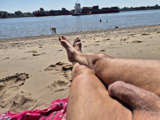on the beach