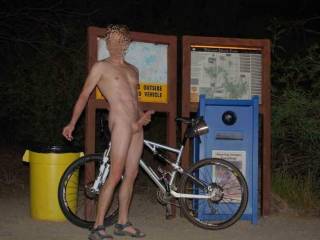 Nude trail riding around Phoenix (at night of course)!