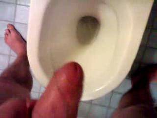 Massive cum shot into the toilet seat. Would you like to be the target for that cumshot instead?