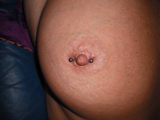 Just got my nipples pierced as an early Christmas pressy for my Hubby and me. 
Do you like it?